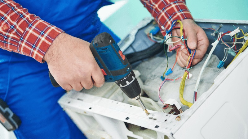 Demirci Teka Teka çamaşır makinesi kart tamiri – Su almama arızası orijinal parça ile giderildi. - Teknik servis örneği